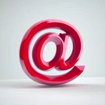 Red shiny e-mail symbol Stock Illustration