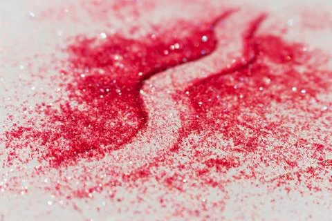 Red shiny glitter wave pattern, holiday and xmas beautiful background. Stock Photos