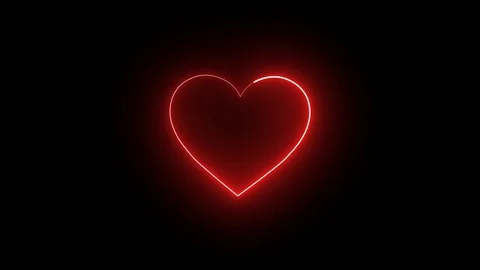 Red shiny glowing heart shape with a disco light on a black background - loop Stock Footage 121203472