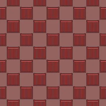 Red Shipping Container vector modern seamless pattern Stock Illustration