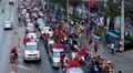 Red Shirts Anti-Government Protest in Bangkok, Thailand, Phetchaburi, 19/02/11 HD Footage