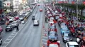 Red Shirts Anti-Government Protest in Bangkok, Thailand, Phetchaburi, 19/02/11 HD Footage