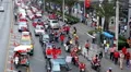 Red Shirts Anti-Government Protest in Bangkok, Thailand, Phetchaburi, 19/02/11 HD Footage
