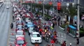 Red Shirts Anti-Government Protest in Bangkok, Thailand, Phetchaburi, 19/02/11 HD Footage