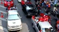Red Shirts Anti-Government Protest in Bangkok, Thailand, Phetchaburi, 19/02/11 HD Footage