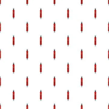 Red shock absorber spring auto spare part pattern 스톡 일러스트