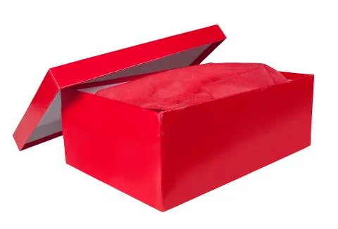 Red shoe box Foto stock