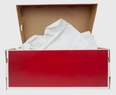 Red shoe box Stock-Fotos