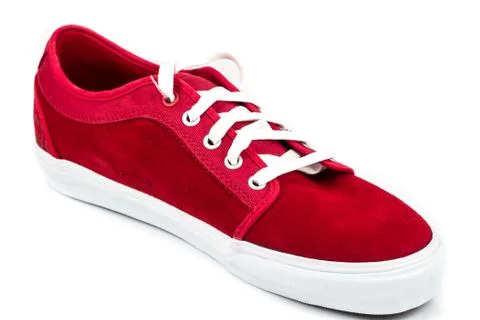 Red shoe on white background Stock Photos