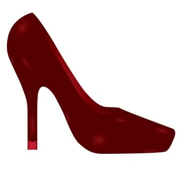 Red shoe on white background vector design Stock Illustration