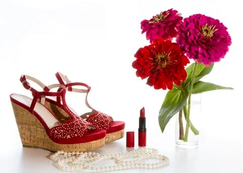 Red shoes Stock Photos