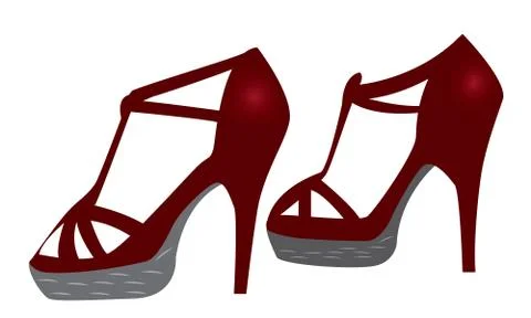 Red shoes vector design Stock Illustration