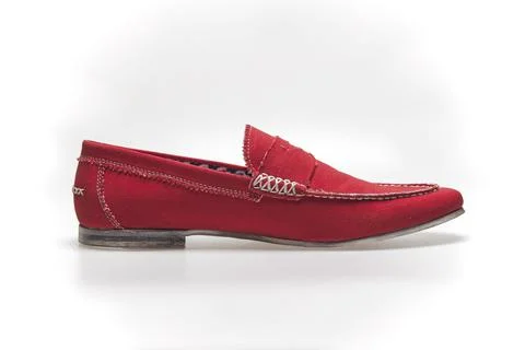 Red Shoes on White Background Stock Photos