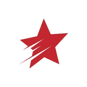 Red shooting star logo vector design illustration Stock Illustration