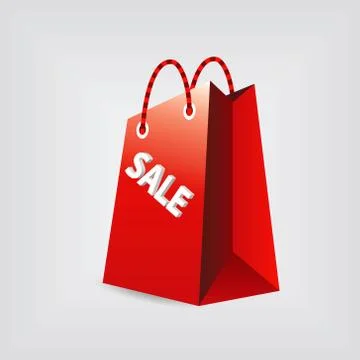 Red shopping bag Stock Illustration