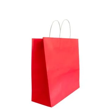 Red shopping bag Stock Photos