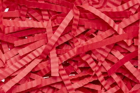 Red Shredded Paper Background Texture Stock Photos