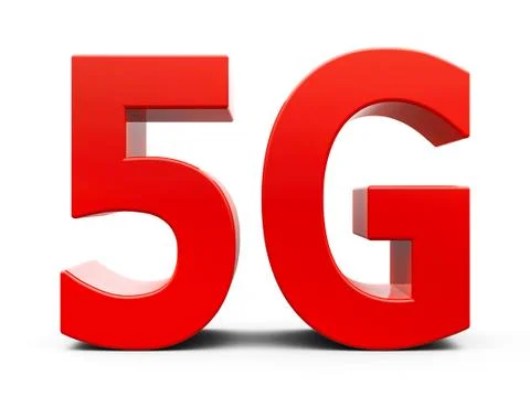 Red sign 5G Stock Illustration