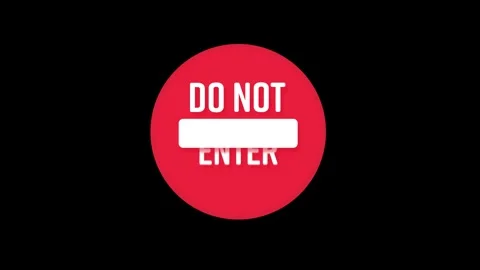 Red sign and text do not enter traffic prohibition sign concept Stock-Footage 240595908
