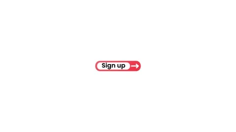 Red Sign Up Button with Arrow Icon on White Background Keywords: sign up, b.. Stock Footage 321997218