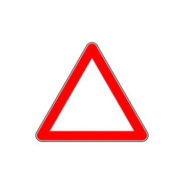Red Sign - Danger Triangle Road sign Stock Illustration