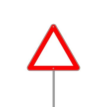 Red Sign - Danger Triangle Road sign Stock Illustration