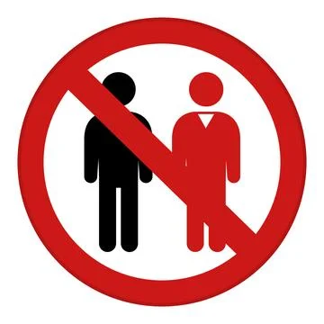 Red Sign Do Not Meet Sick People. Vector Icon. Safety Measures, Infectious .. Stock Illustration