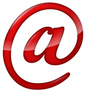 Red at sign Stock Illustration