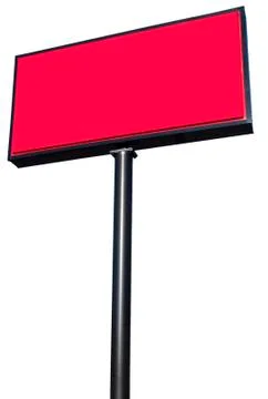Red sign with pole Fotos de archivo