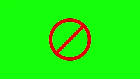 Red sign stop, cross, x, ban, cancel, prohibited icon animation on white ba.. Stock Footage 306751555