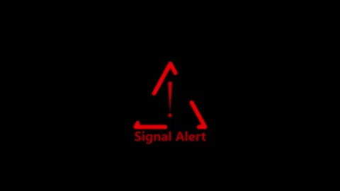 Red Signal Alert Warning Symbol Exclamation Mark Danger Notification Emerge.. Stock Footage 340123639