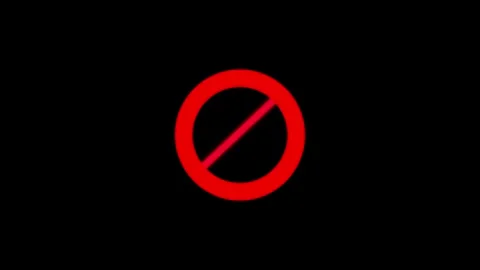 Red signs stop, ban, prohibited icon animation loop. Vídeo Stock 335813640