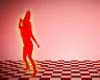 Red silhouette Dancer, PAL SD Footage