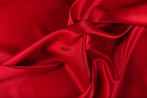 Red silk abstract background. Stock Photos