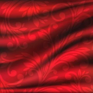 Red silk backgrounds. Drapery Textile Background, Vector Illustration Stock Illustration