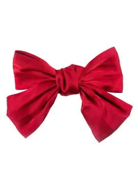 Red silk bow isolated on white background. Stock Photos