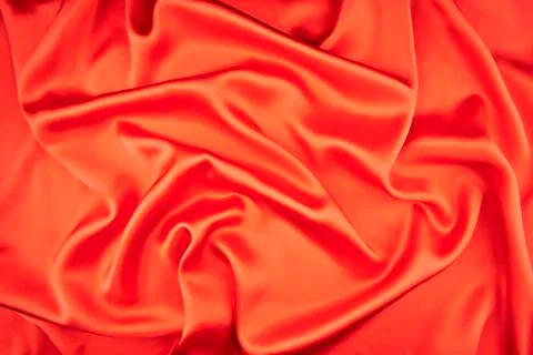 Red silk fabric background Stock Photos