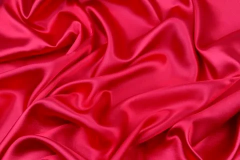Red silk fabric Stock Photos