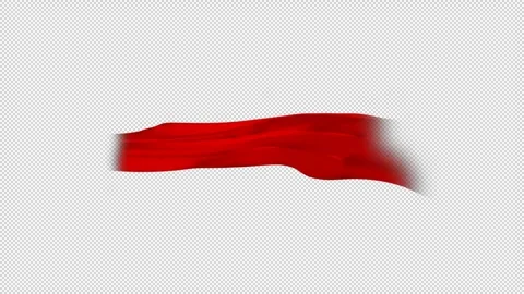 Red silk floating background animation, alpha channel Stock Footage 243583821
