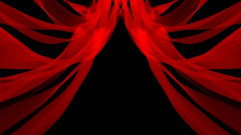 Red silk Stock Footage 95664735