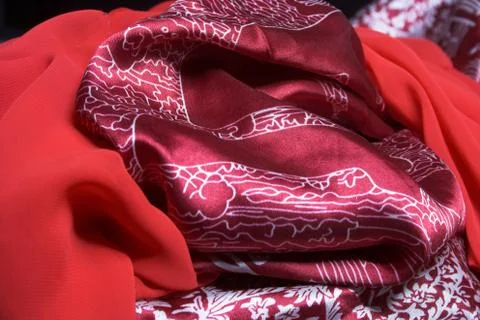 Red silk Stock Photos