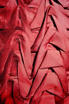 Red silk pillow Stock Photos