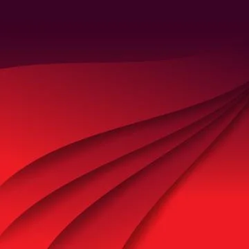 Red silk texture, smooth curve lines abstract background vector illustration Stock Illustration