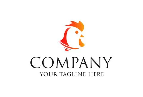 Red Simple Chicken Logo Design	 Illustrazione stock