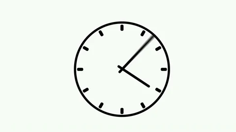 Red simple clock on black background. Hands move quickly on dial. Stock Footage 221863693