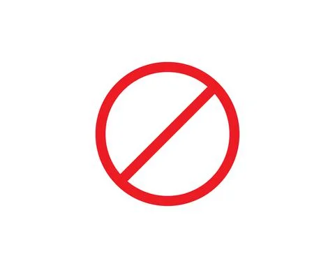 Red, simple, flat, modern, clean stop, cancel, block, no, stoppage, quit, rem Stock Illustration