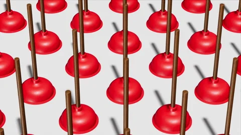 Red sink plunger background loop Stock Footage 265248365