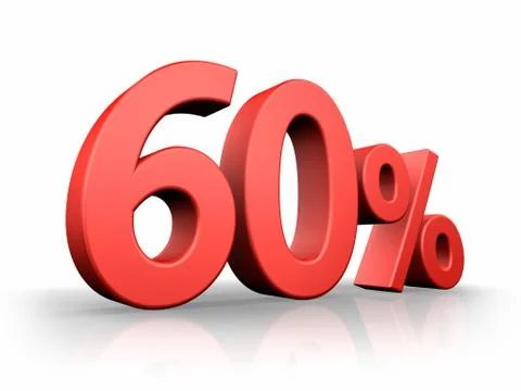 Red sixty percent Stock Illustration