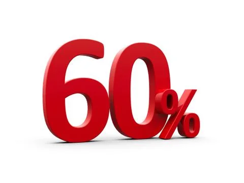 Red sixty percent Stock Illustration