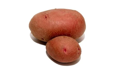 Red-skinned potatoes. Stock Photos